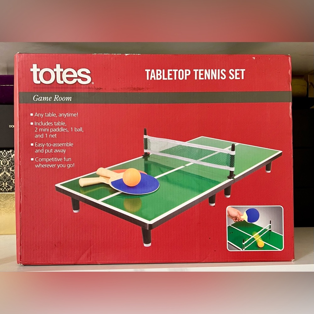 NWT Totes Tabletop Tennis Set